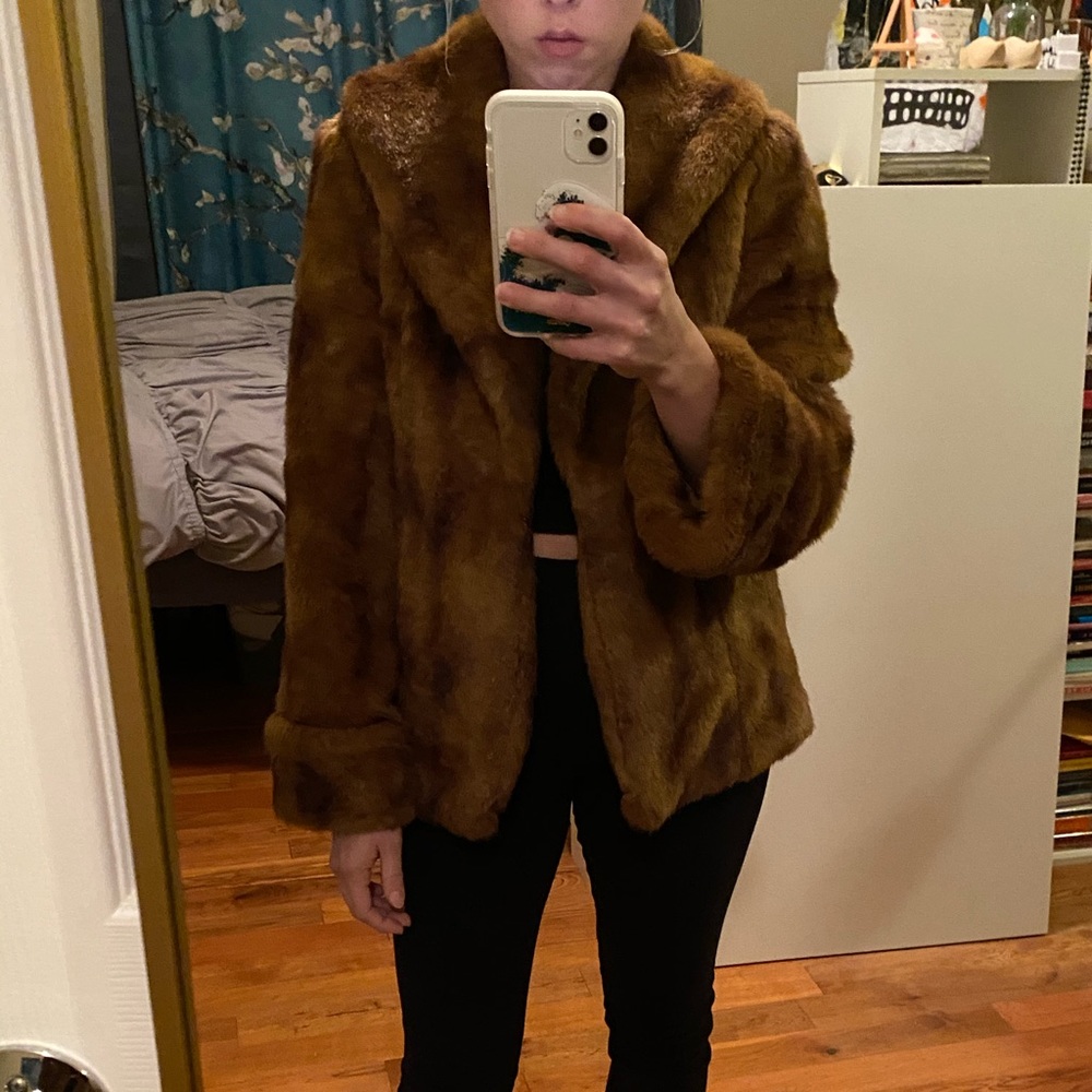 Brown Faux Fur Coat